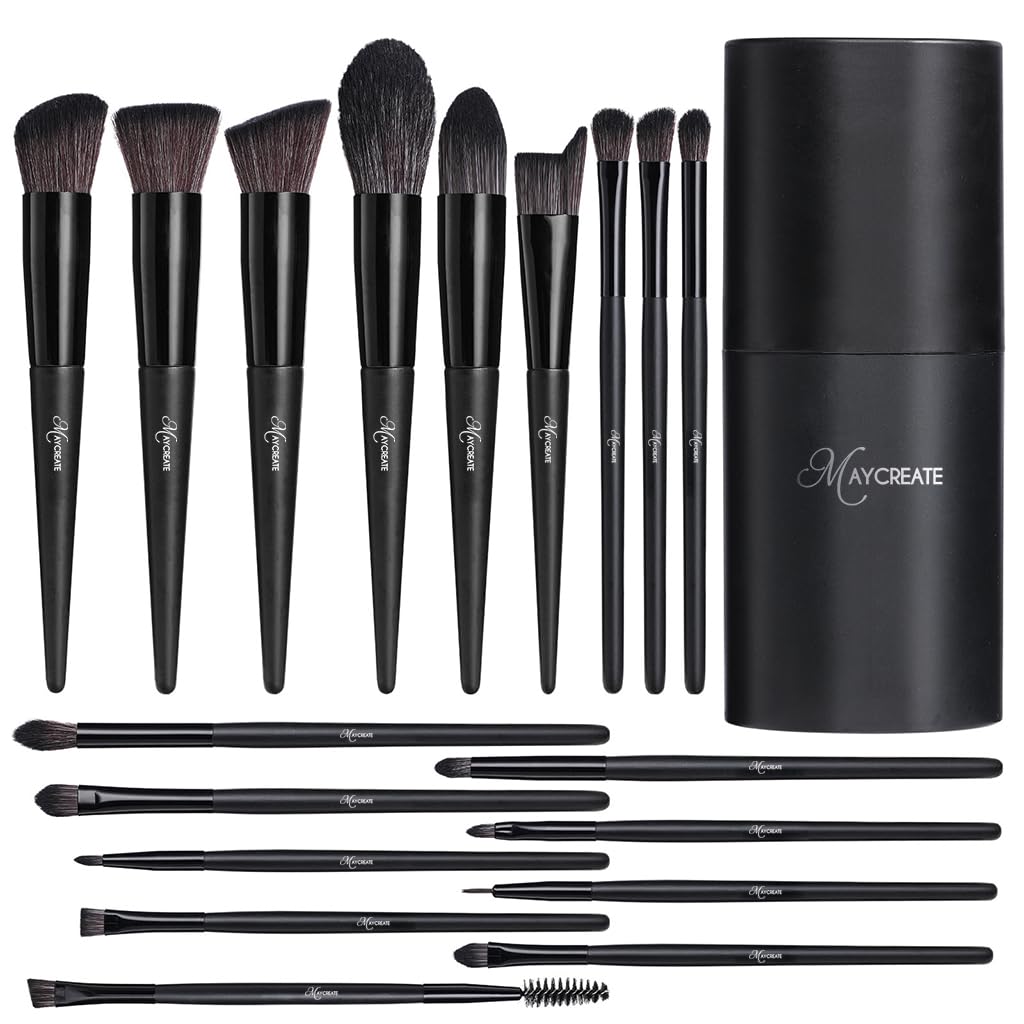 MAYCREATE Makeup Brush Set 18pcs Premium Synthetic Makeup Brushes Set Makeup Tools Full Set Makeup Brush for Beginners Makeup Artists Makeup Brush Set MAYCREATE Makeup Brush Set 18pcs Premium Synthetic Makeup Brushes Set Makeup Tools Full Set Makeup Brush for Beginners Makeup Artists Makeup Brush Set